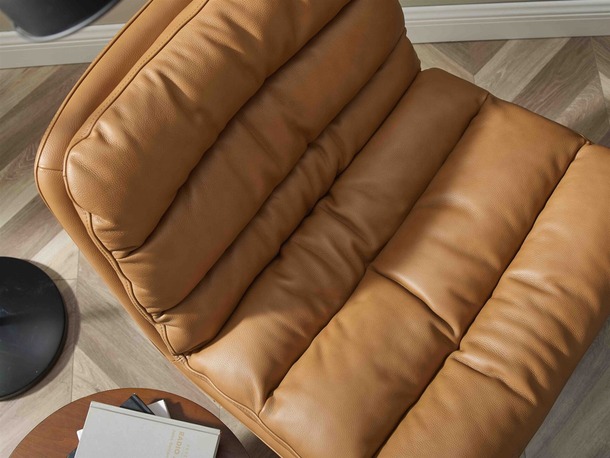 Medal lederen lounge chair (met lage rug) - 0